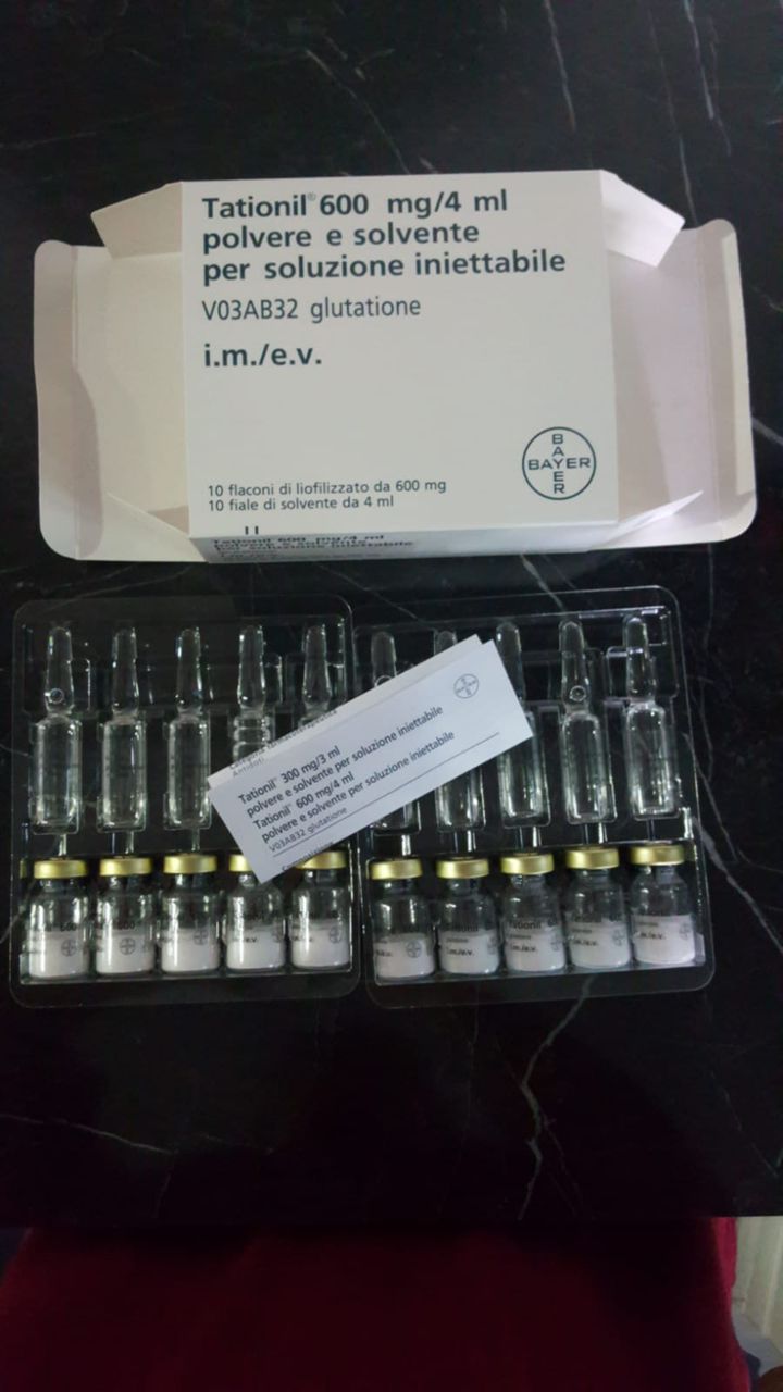 bayer tationil glutathione 600mg Injection - Original Skin Whitening Supplement & Anti-Detox Formula brain-nervous-system