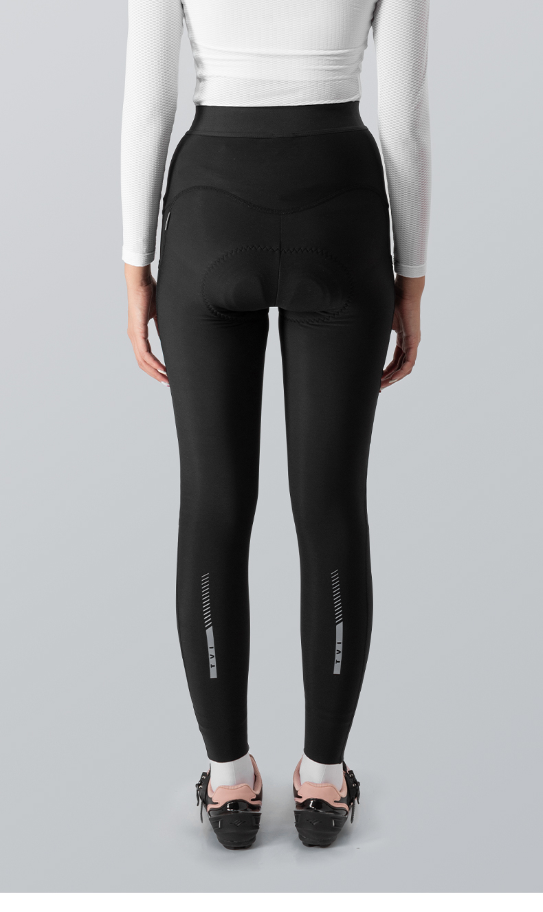 【TVI】ROCKBROS Cycling Pants Women 3D Shockproof Slim MTB Road Bike Long Pants Windproof Warm Reflective Bicycle Pants for Women