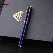 Thunlit Blue Refillable Fountain Pen, 0.38mm Nib, Compact Design