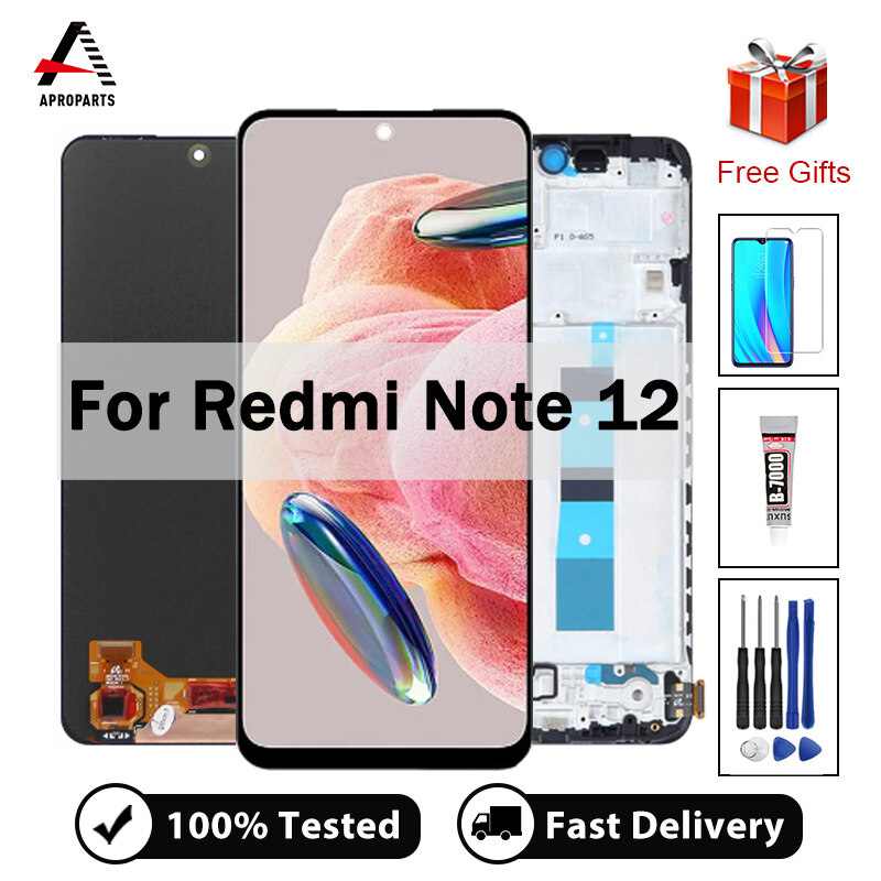 Chất lượng hàng đầu màn hình cho Xiaomi Redmi Note 12 4 gam LCD 23021raaeg 23021raa2y hiển thị bộ linh kiện số của màn hình cảm ứng