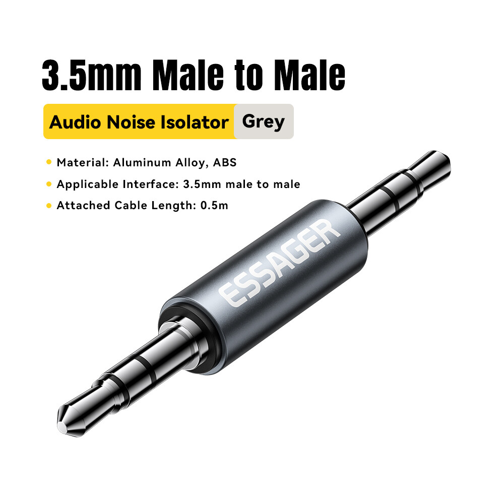 Essager Đầu chuyển âm thanh 3.5Mm Nam Để Nữ khớp nối xoay Adapter Thích Hợp Cho điện thoại di động M