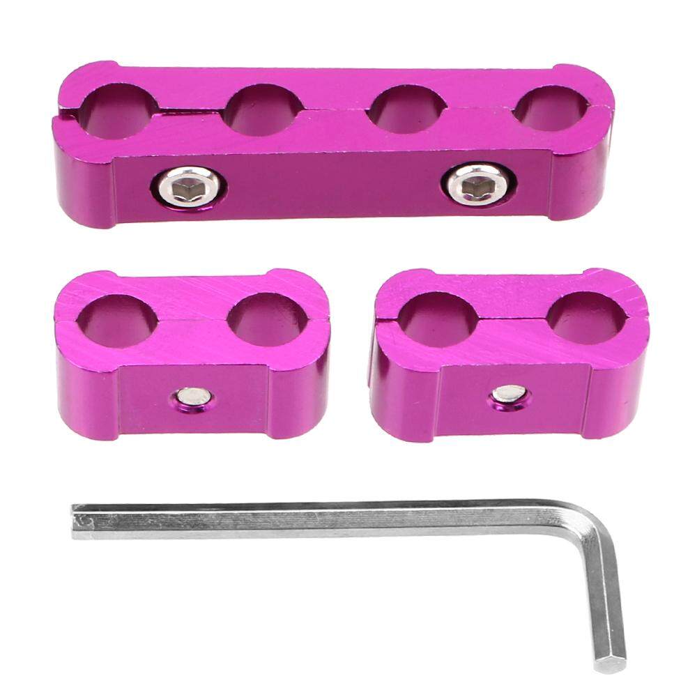 3PC PINK ENGINE SPARK PLUG WIRE SEPARATOR DIVIDER CLAMP KIT FOR 8MM 9MM 10MM A