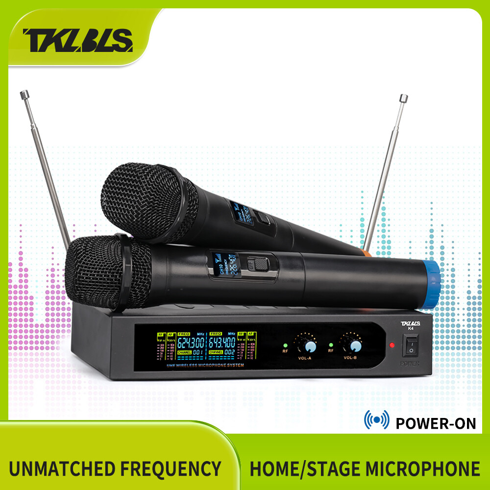 Tklbls K4 mic-rô không dây cố định tần số 2 cầm tay chuyên nghiệp Micro điện động Receiver 80m tiệc cưới