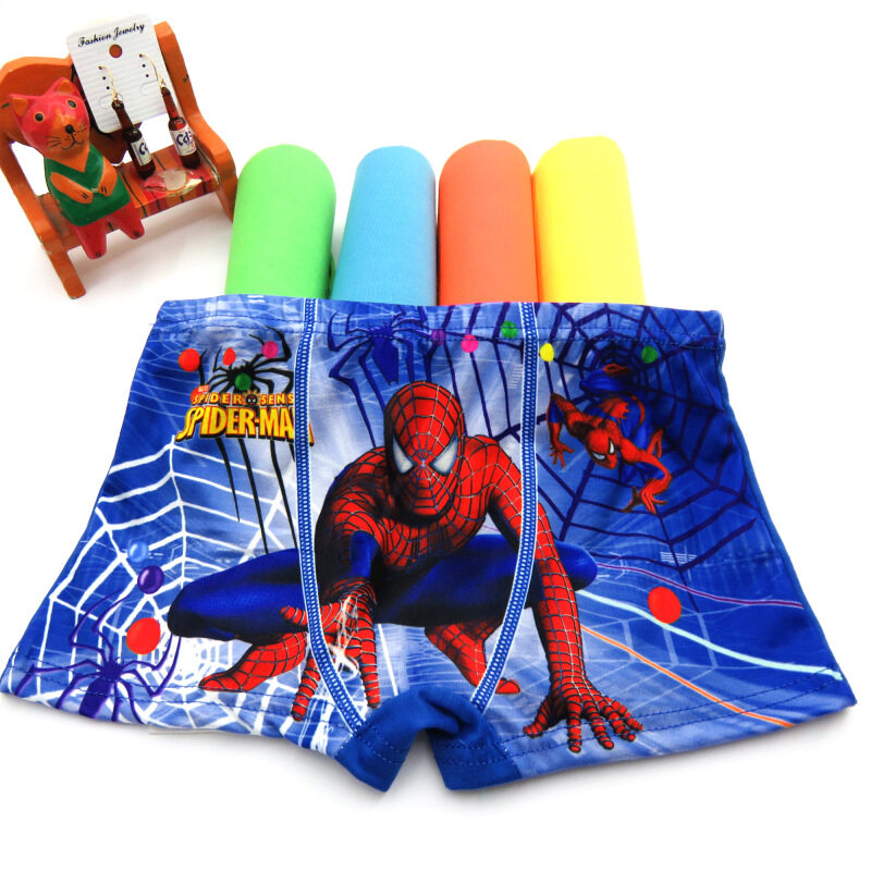5 Chiếc Quần Lót Mùa Hè Marvel Spider Man Mới Cho Bé Trai Họa Tiết Hoạt Hình Quần Lót Boxer In Hình