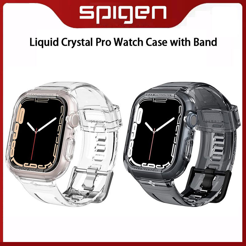 Original Spigen Liquid Crystal Pro Designed for Apple Watch Case with Band Series Ultra/9/8/SE2/7/6/SE/5/4 45mm/44mm/49mm ราคา 373 บาท*ส่งฟรี