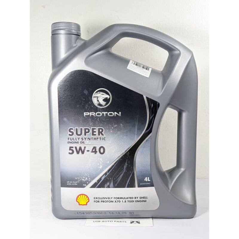 SHELL FOR PROTON PROTON ENGINE OIL 5W40 5W-40 FULLY SYNTHETIC 4 Liters