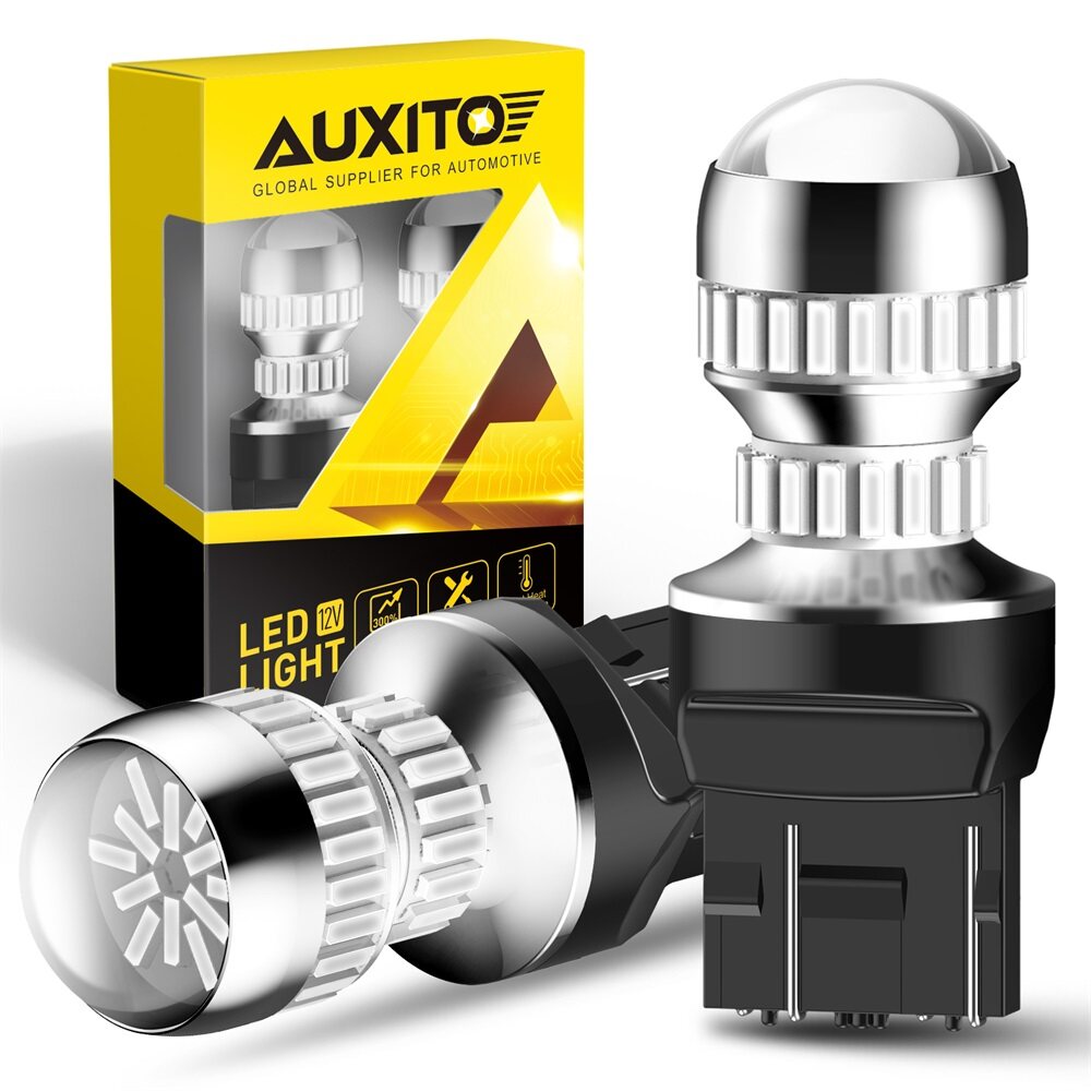 Auxito 2 cái T20 7443 bóng đèn Led T20 7441 7444 bóng đèn LED cho đèn lùi xe dự phòng phanh đuôi đèn