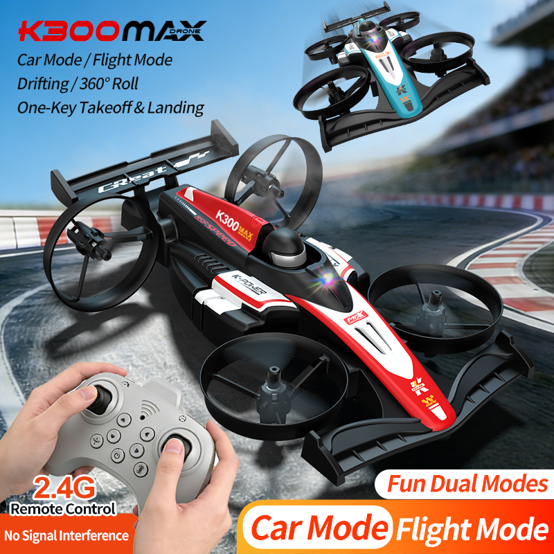 Cevennesfe K300 Max Remote-Controlled Transforming 2-in-1 Land and Air Vehicle ราคา 841 บาท*ส่งฟรี