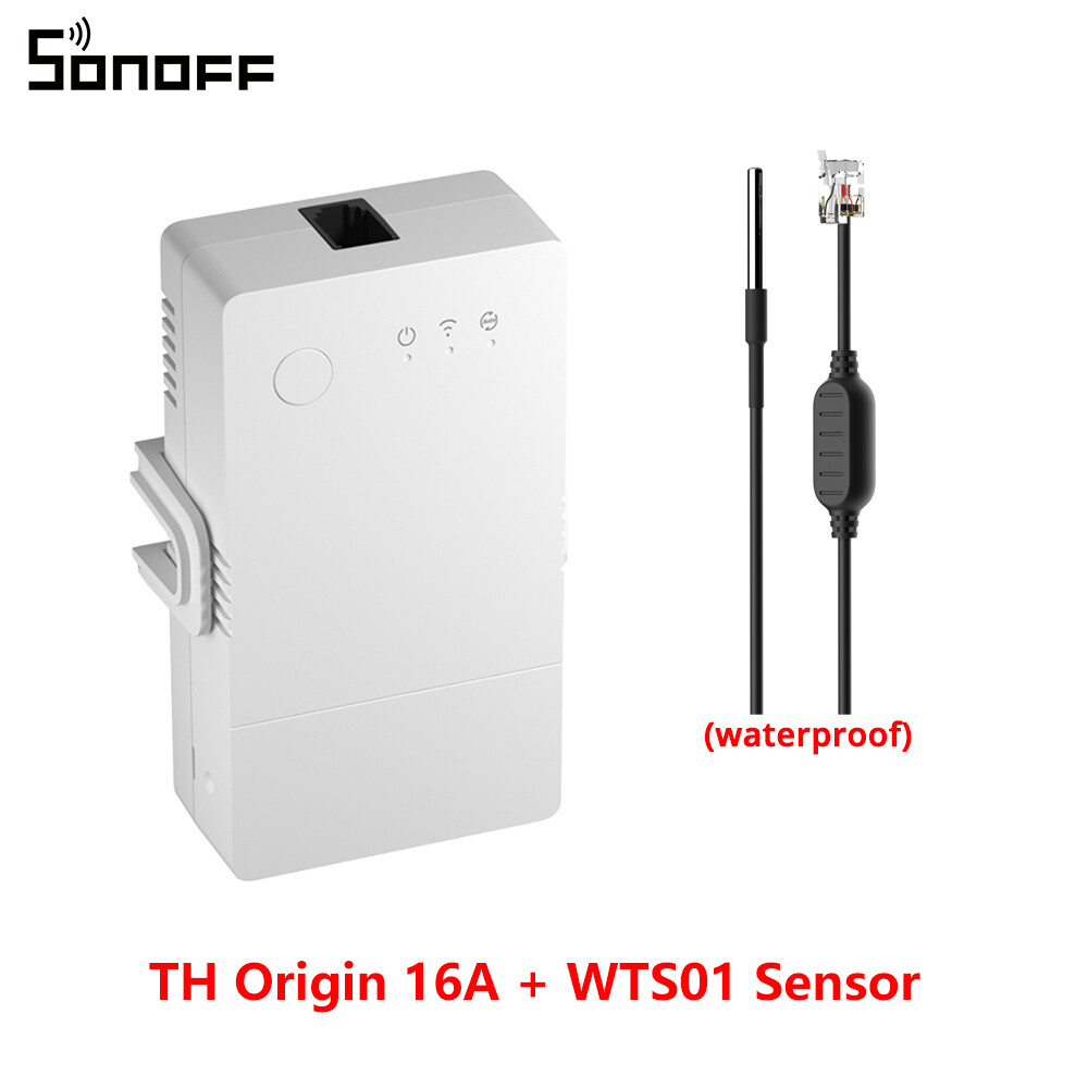 SONOFF TH Origin With Sensor Bộ Công Tắc Giám Sát Nhiệt Độ Và Độ Ẩm Thông Minh Công Tắc Thông Minh W