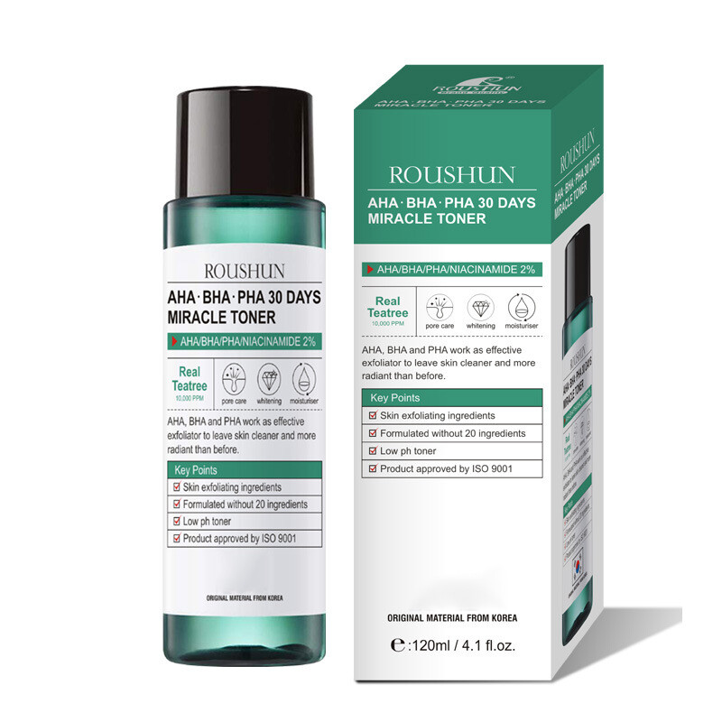 Gambar ?Ready Stock at KL?Real Tea Tree Essence AHA BHA PHA 30 Days Miracle Skin Toner Moisturizing Hydrating Face Toner 120ml Shrink pores Balancing greasy Improving acne skin Relieve acne prone skin Toner
