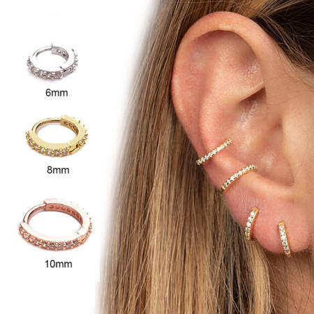 RAISS Mini Hoop Earrings for Tragus and Helix Piercings