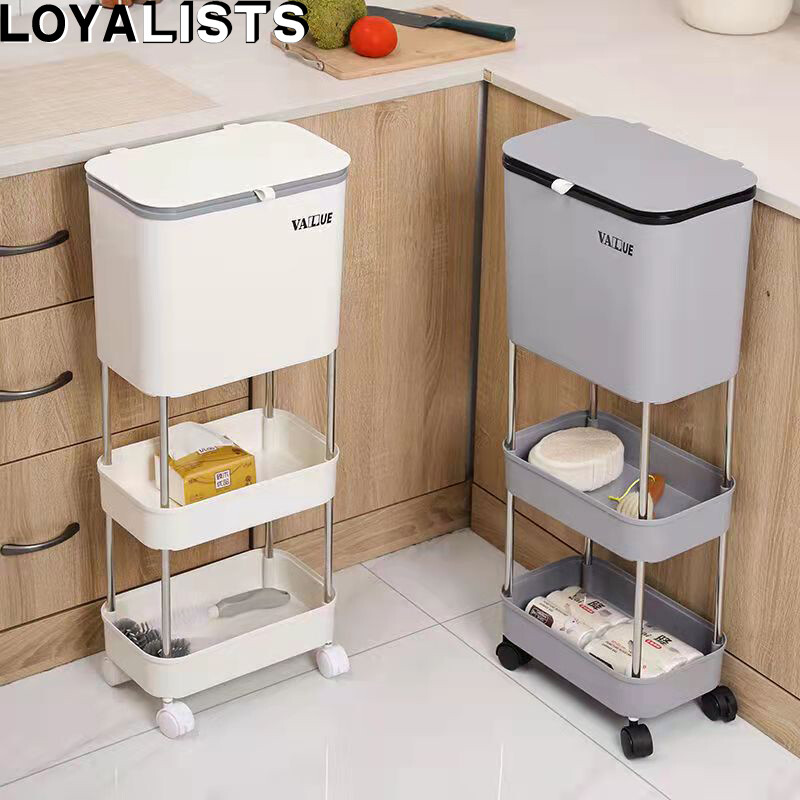 Loyalists thùng rác nhà bếp thùng rác phân loại rác nhà bếp dung tích lớn khô và ướt có nắp đậy giá phòng ngủ phòng khách