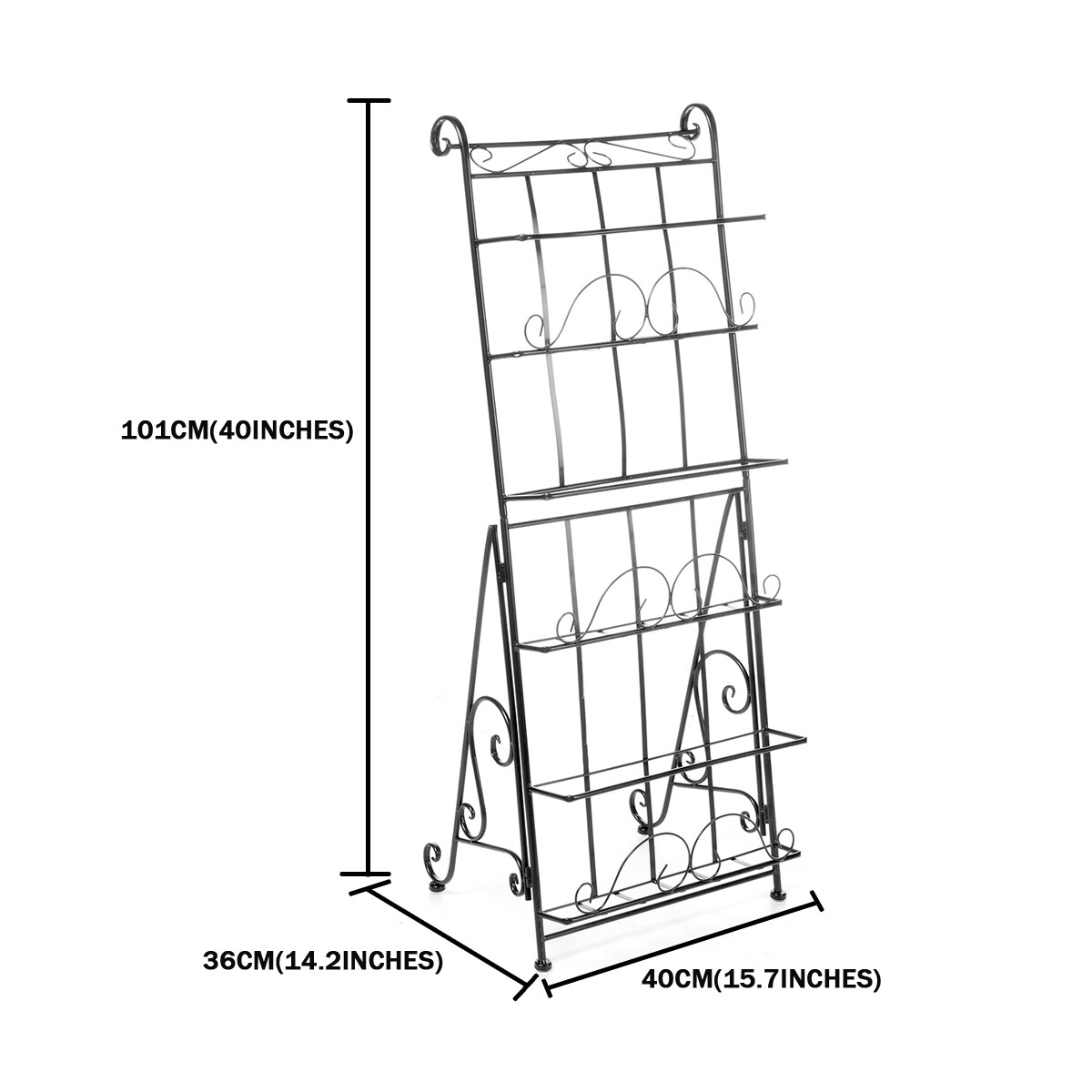 Nghiêng Kệ Tạp Chí Báo Văn Học Giá Kệ Sách Lưu Trữ Sắp Xếp Giá Sách Kệ Sắt 42X55X18Cm Nhà Phòng Khách Văn Phòng