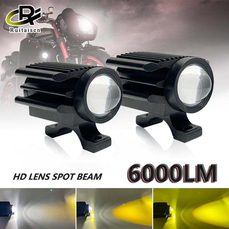 Đèn pha led xe máy ba mẫu siêu sáng 15w với ống kính máy chiếu mini đèn sương mù lái xe atv xe hơi đèn chiếu sáng phụ trợ