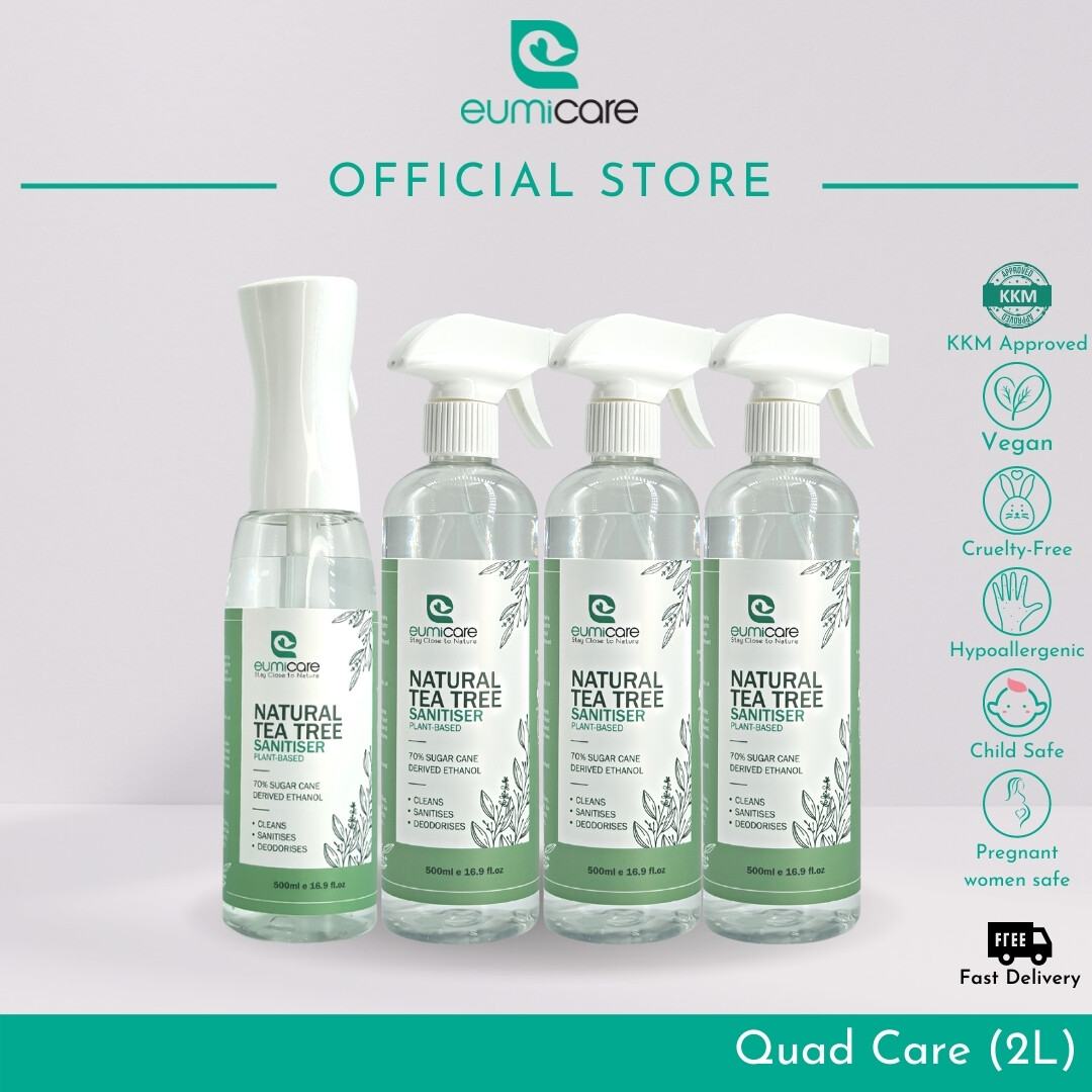 Gambar [Multi Purpose]  Eumicare Sanitizer 500ml Bundles   KKM Approved | Food Grade Alcohol | Natural Ingredients |