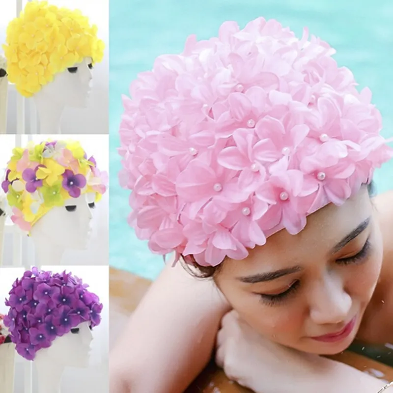 flower swim cap