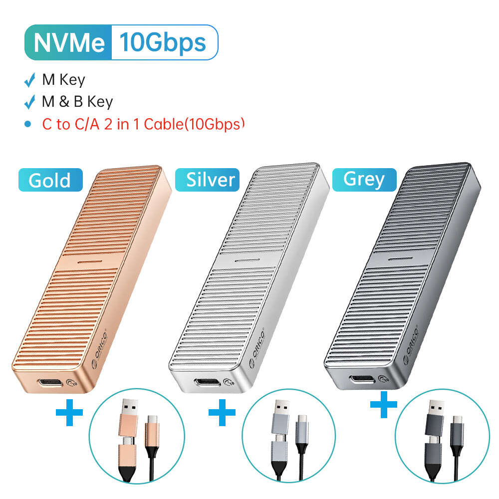 M.2 NVMe SSD Enclosure Adapter Công Cụ Miễn Phí ORICO USB C 3.1 Gen 2 10Gbps PCIe M-Key(B + M Key) t