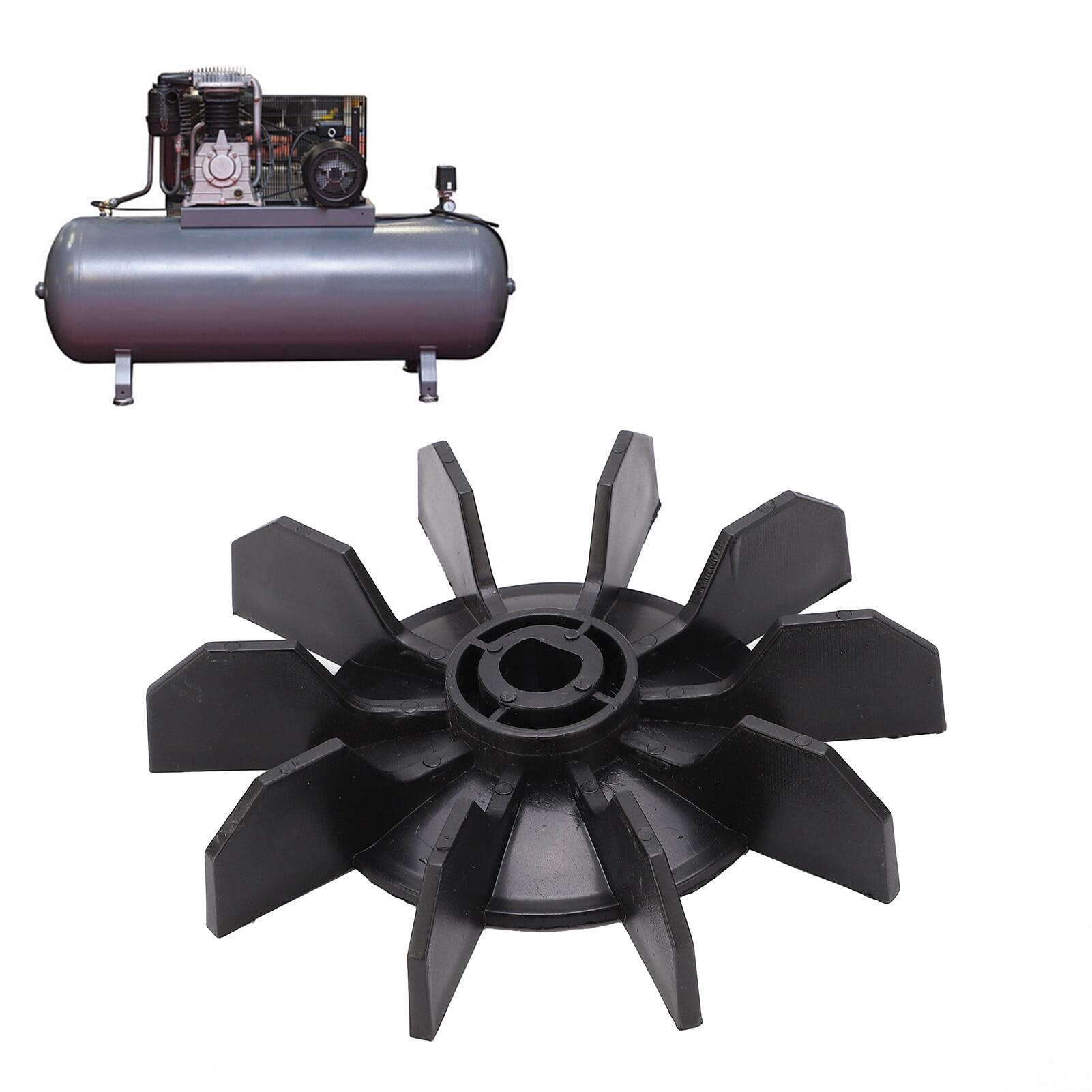 Ten Vanes Motor Fan B S5M9 New Air Compressor Part Black Plastic 14mm Inner Dia 