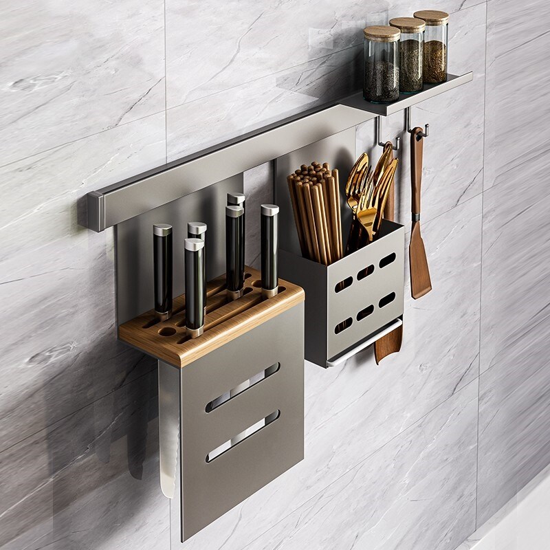 Gambar Tool carriage tool to receive a multi role shelf stainless steel kitchen one hanging shelf kitchen knife rest