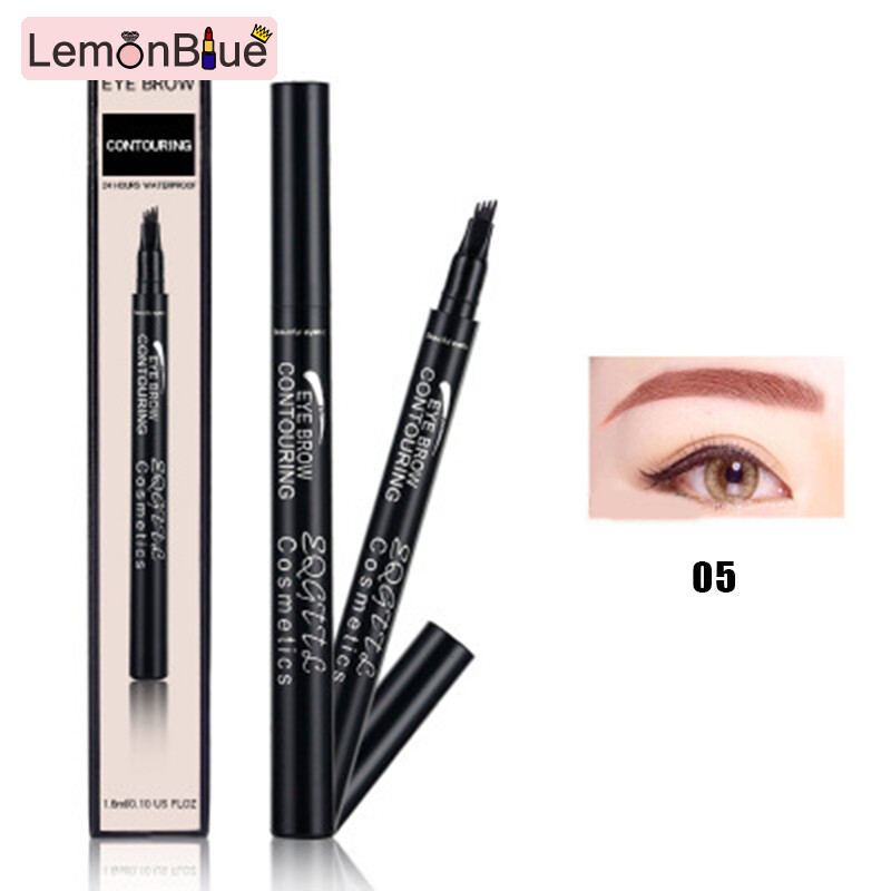 Gambar LemonBlue Eyebrow Pen Eye Makeup Microbladings Tattoo 4 Head Durable Long Lasting for Women Lady Girl