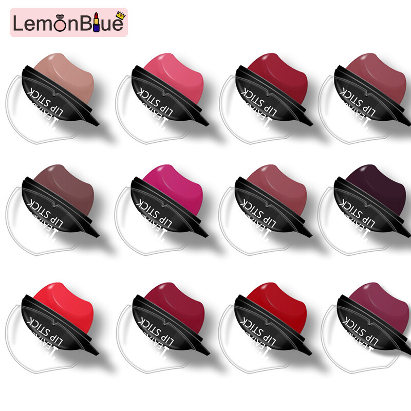 Gambar LemonBlue Lip Shape Lipstick Waterproof Long Lasting Lip Stick Beauty Matte Modeling Lip Lipstick Lip Shape Waterproof Long Lasting Lip Stick Lip Decoration Beauty Matte Modeling