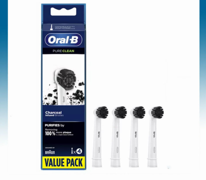 Oral-B Charcoal Brush Heads Replacement Brush Head for OralB Electric Toothbrush 4&8 Counts