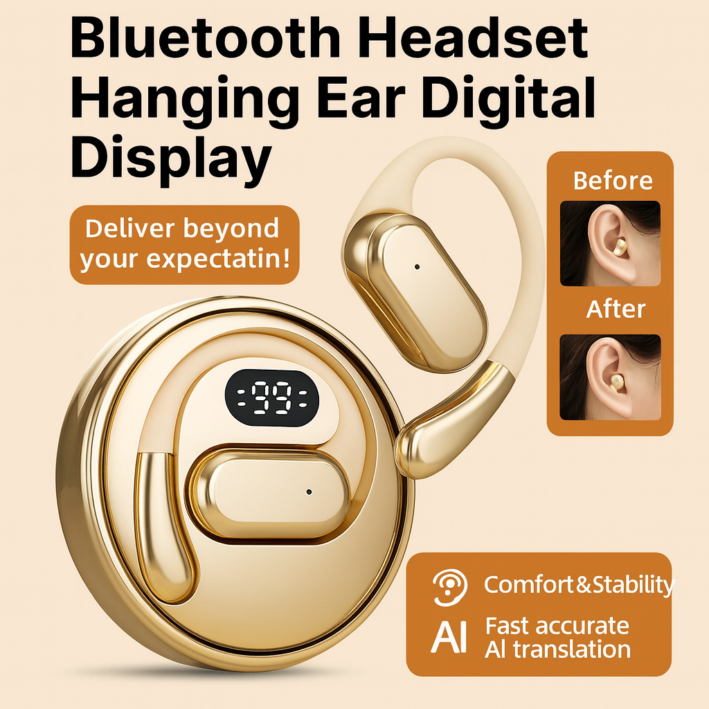 Wireless Headset Built-in Wireless Listening High Fidelity Ultra-long Battery Life Magnetic Game Mode