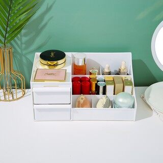 Gambar Cosmetic storage box desktop drawer large capacity makeup rack  box  dressing table lipstick dust proof