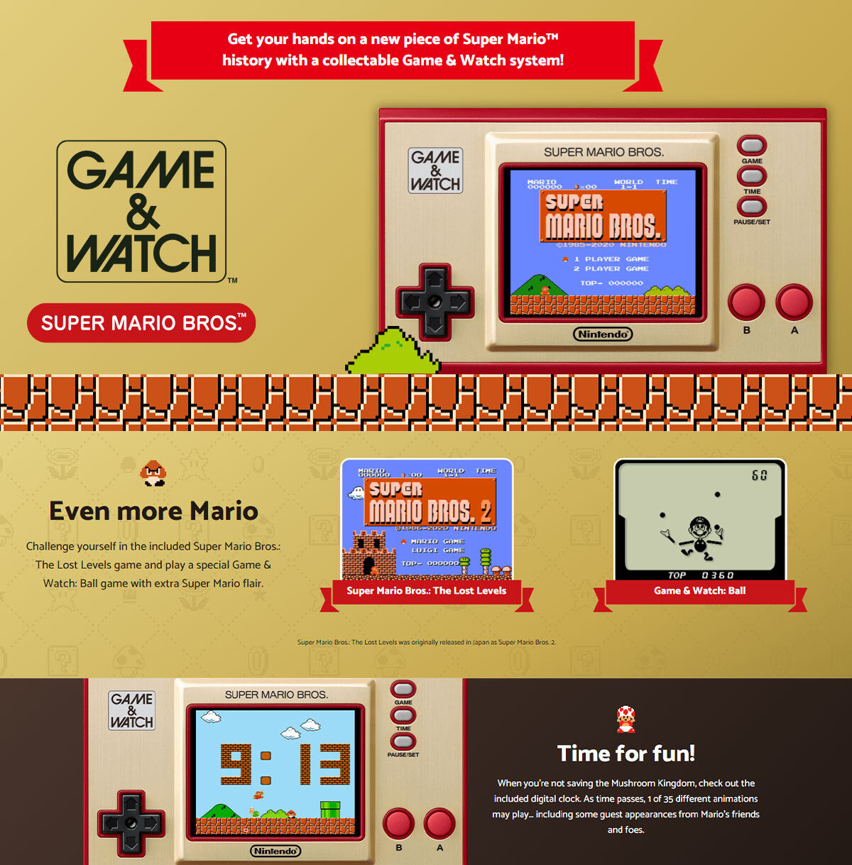 Nintendo GAME & WATCH : SUPER MARIO BROS.