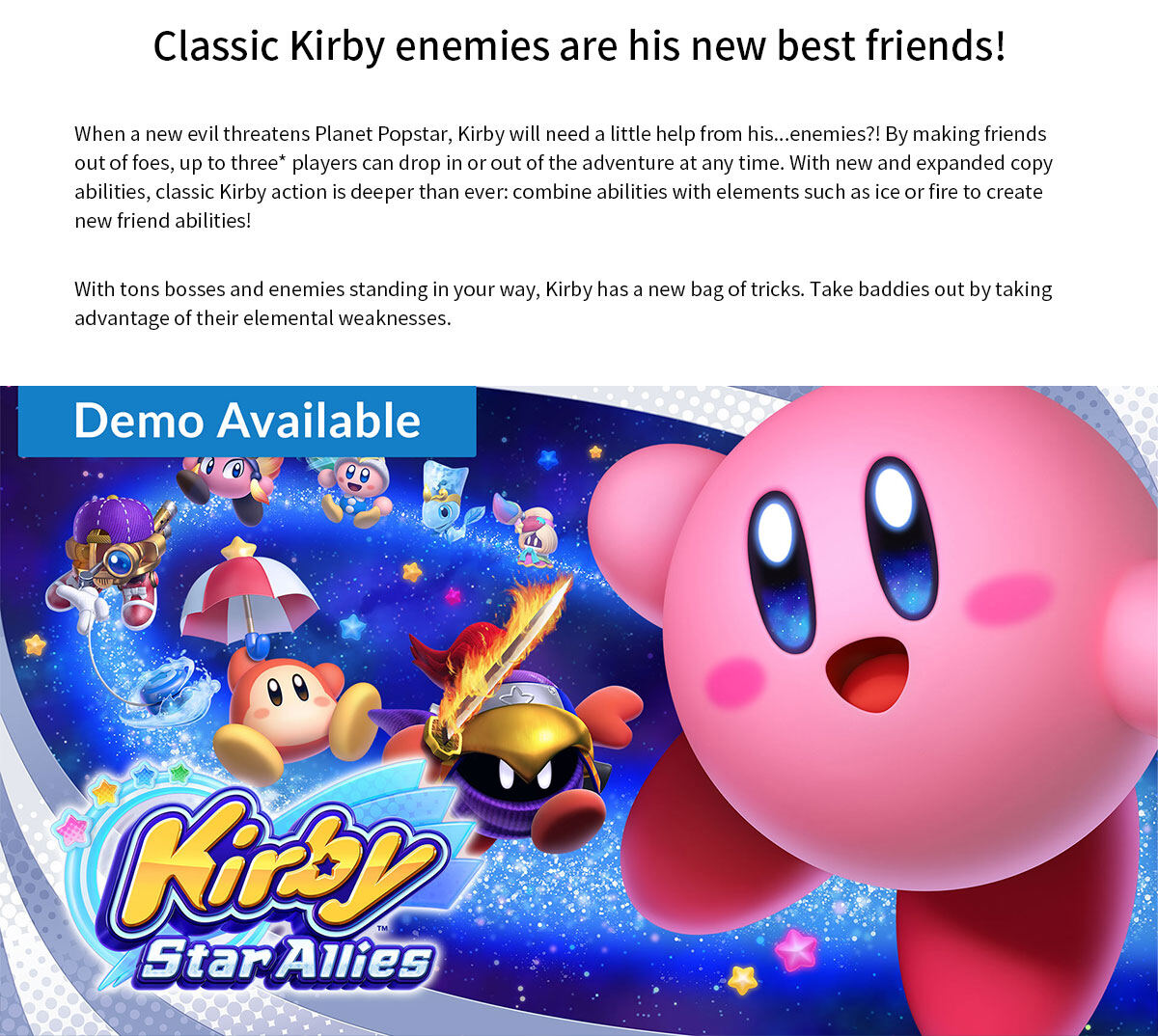 Nintendo Switch Game Kirby Star Allies Kirby With New Friends Co