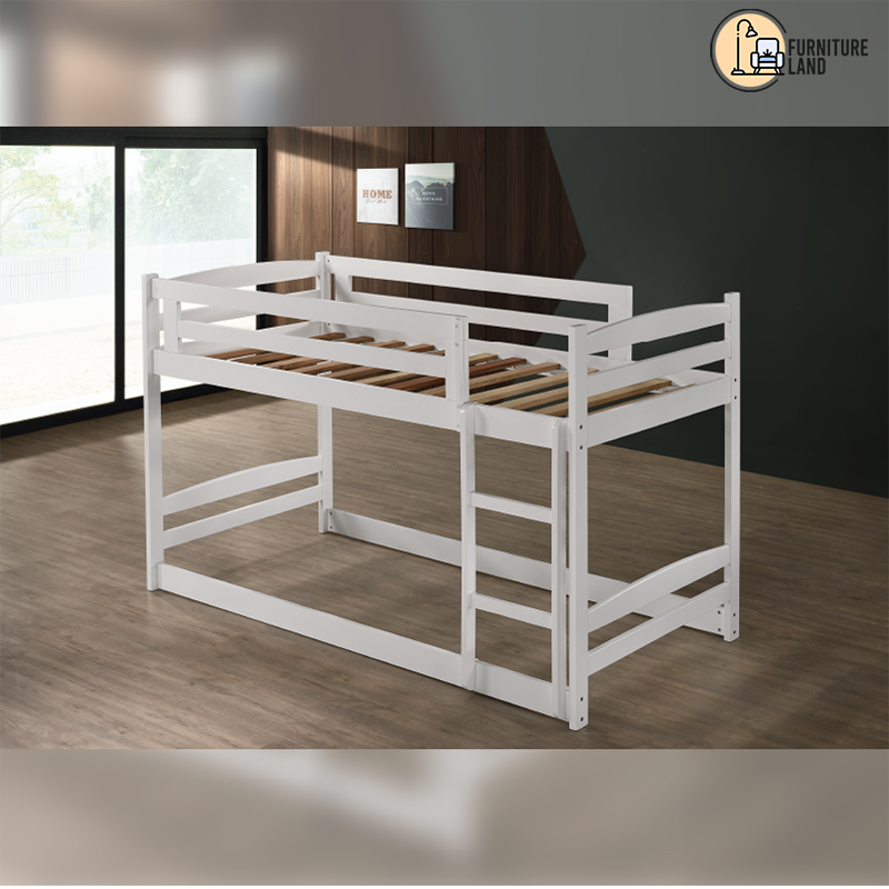 Children Bed Frame Single Loft, Dupuis Solid Wood Twin Loft Bed Frame