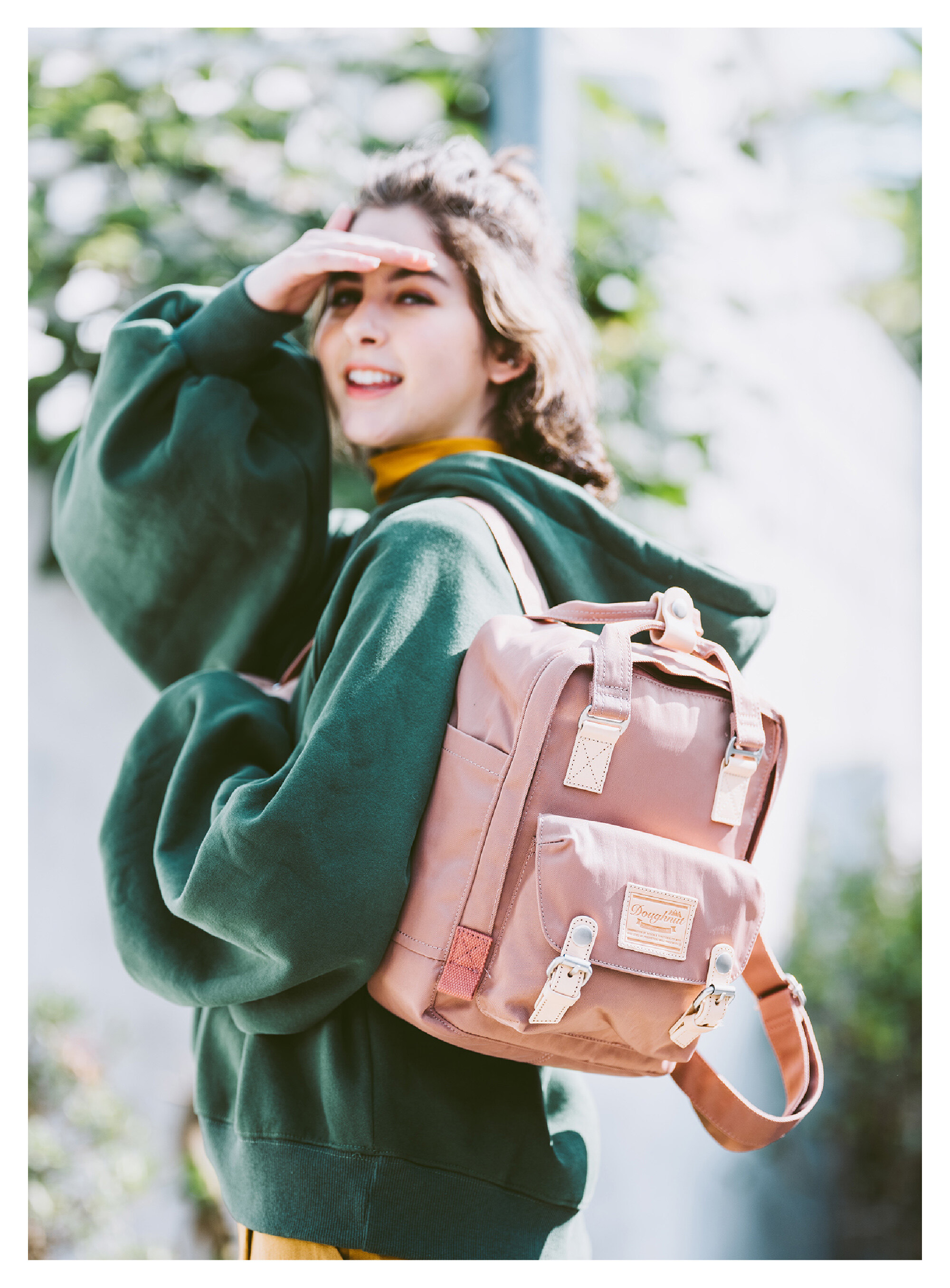Doughnut Macaroon Mini Pastel 7L Travel School Ladies College Girls Lightweight Casual Daypacks Bag Small Backpack 