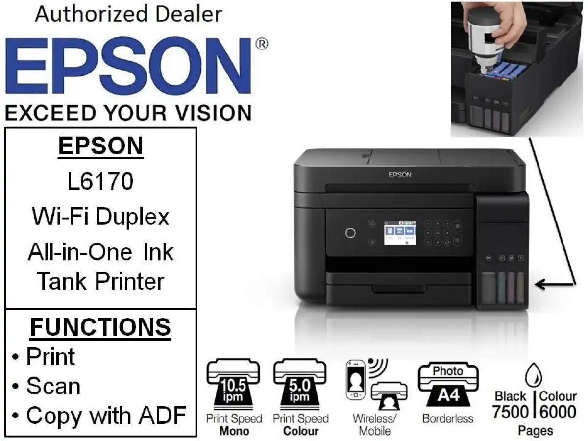 epson l6170 dimensions
