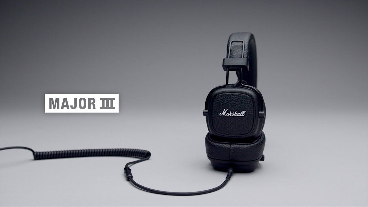 Brand New Marshal Major Iii Major 3 Wired Headphones With Mic And Noise Cancellation Volume Control Hifi Earphones For Music Microphone Sports Black Hk Brand Offical Store Lazada Singapore