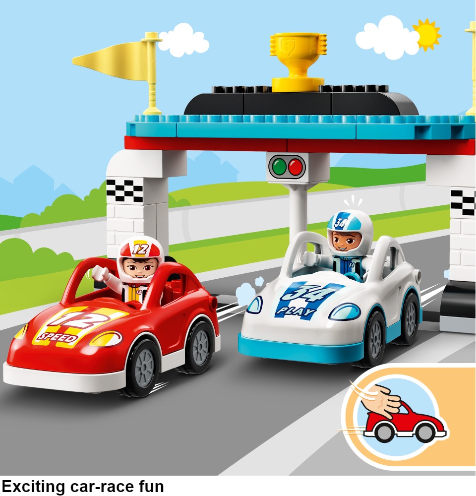 LEGO® DUPLO® Town 10947 Race Cars (44 Pieces) Kids Learning Toys
