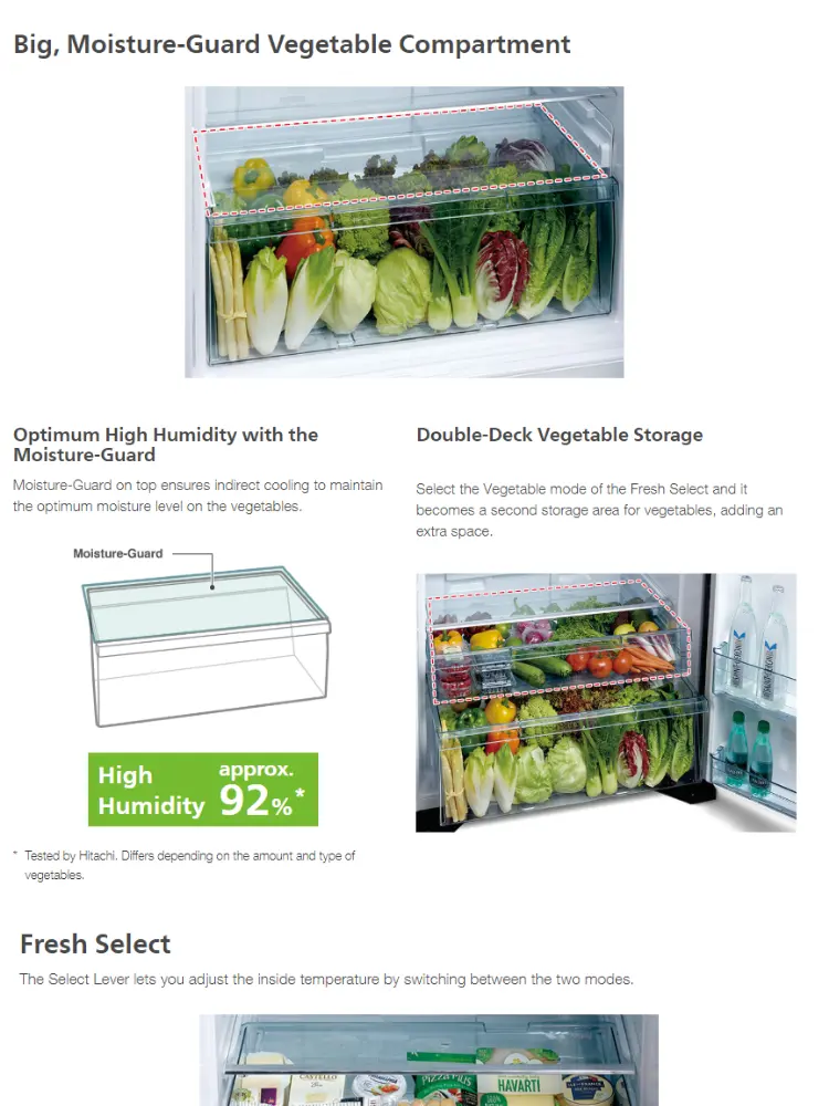 Hitachi 586L French Door Inverter Refrigerator RW720P7M GBK (Glass