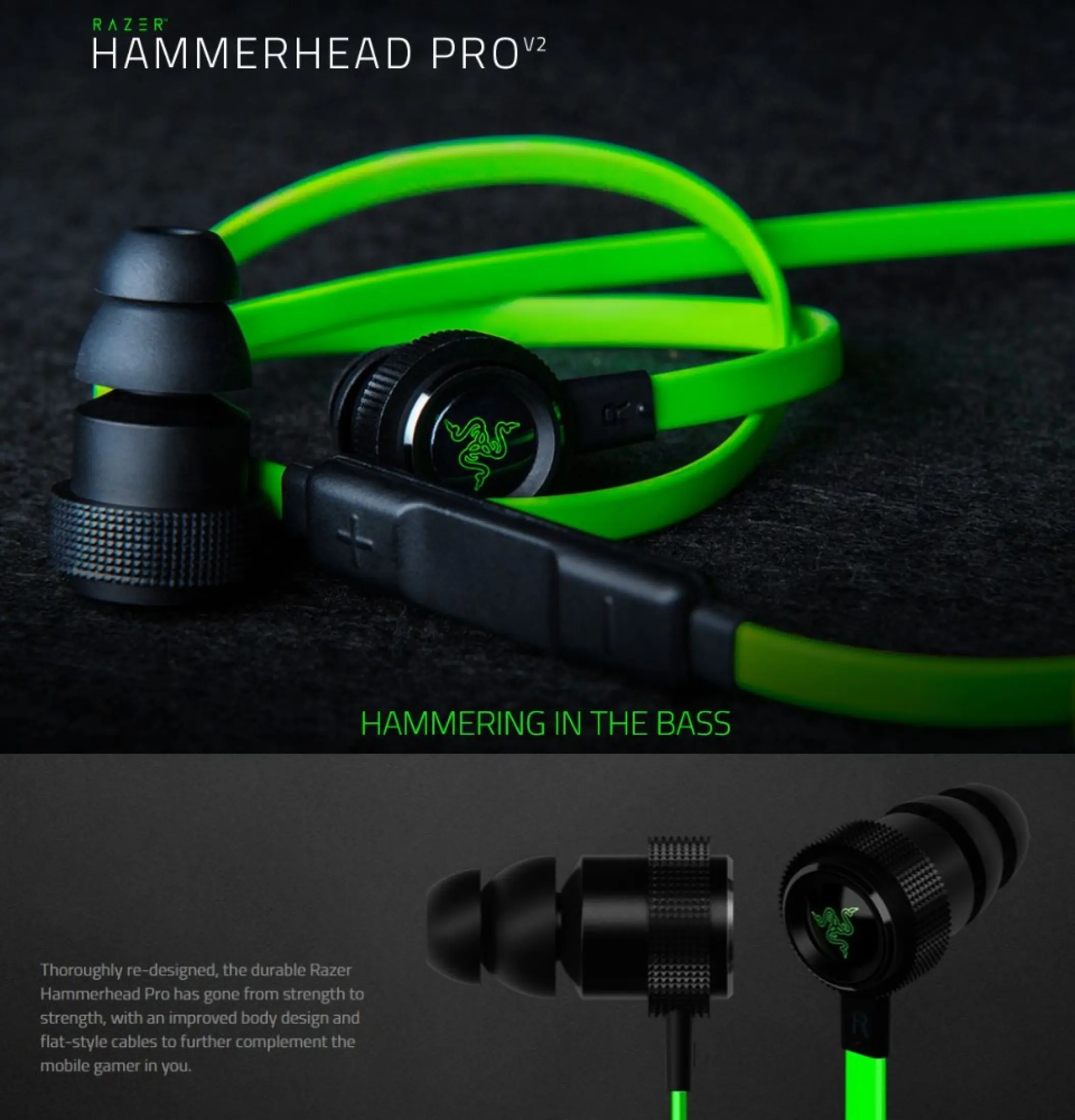Razer Hammerhead Pro V2 Wired Gaming Earset Rz04 R3a1 Razer Hammerhead Pro V2 Wired Gaming Earset Rz04 R3a1