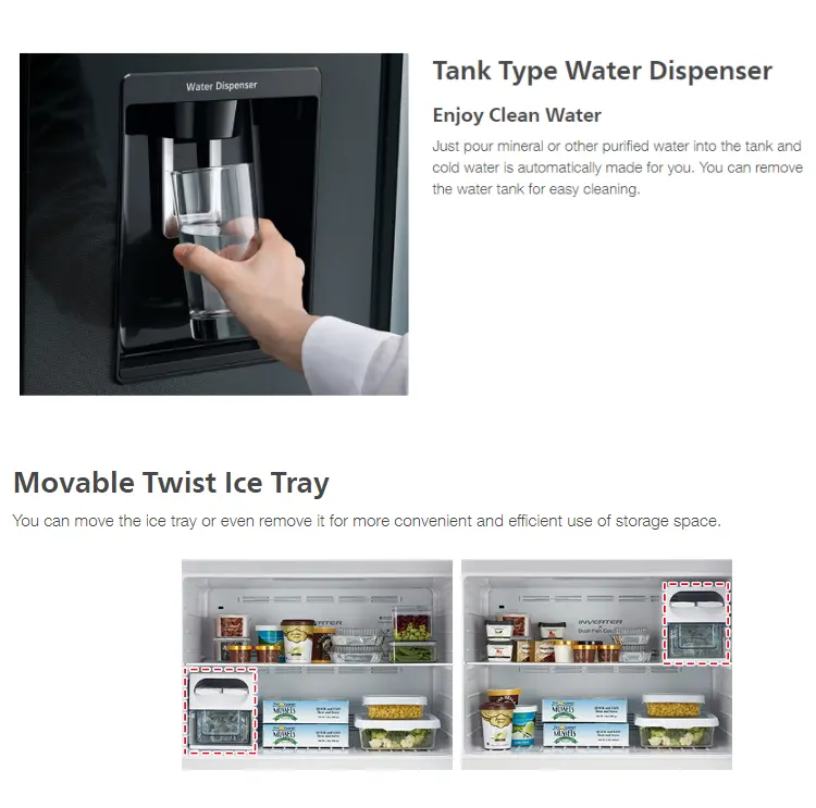 Hitachi 586L French Door Inverter Refrigerator RW720P7M GBK (Glass