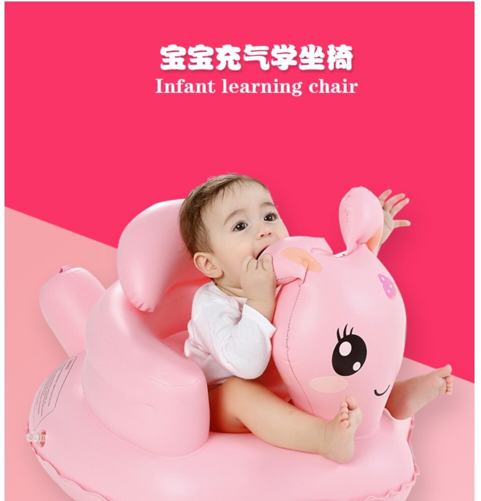 (MULTIPLE DESIGN & COLORS) WJS Baby Inflatable Sofa Chair Baby Sofa