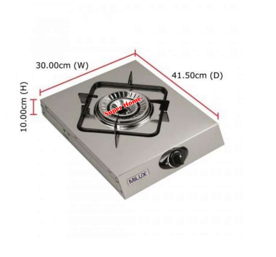 Milux Stainless Steel Table Top Gas Stove Gas Cooker MSS1800 (4.2KW