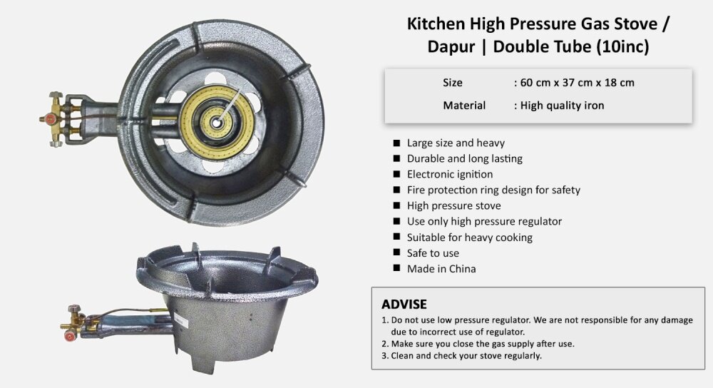 XL Kitchen Appliances High Pressure Iron Gas Stove  Dapur  