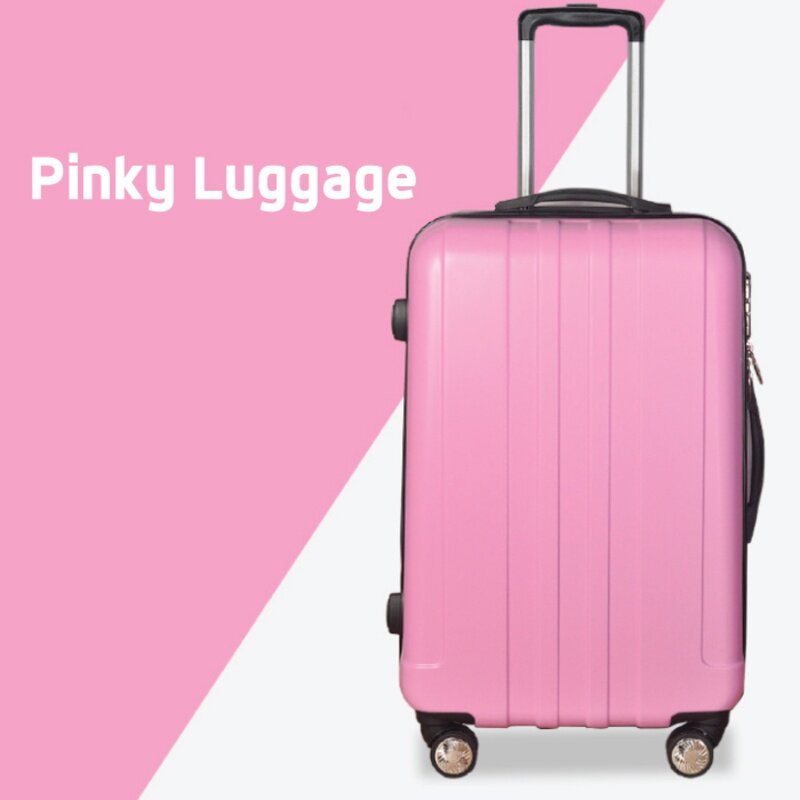 pink travel luggage