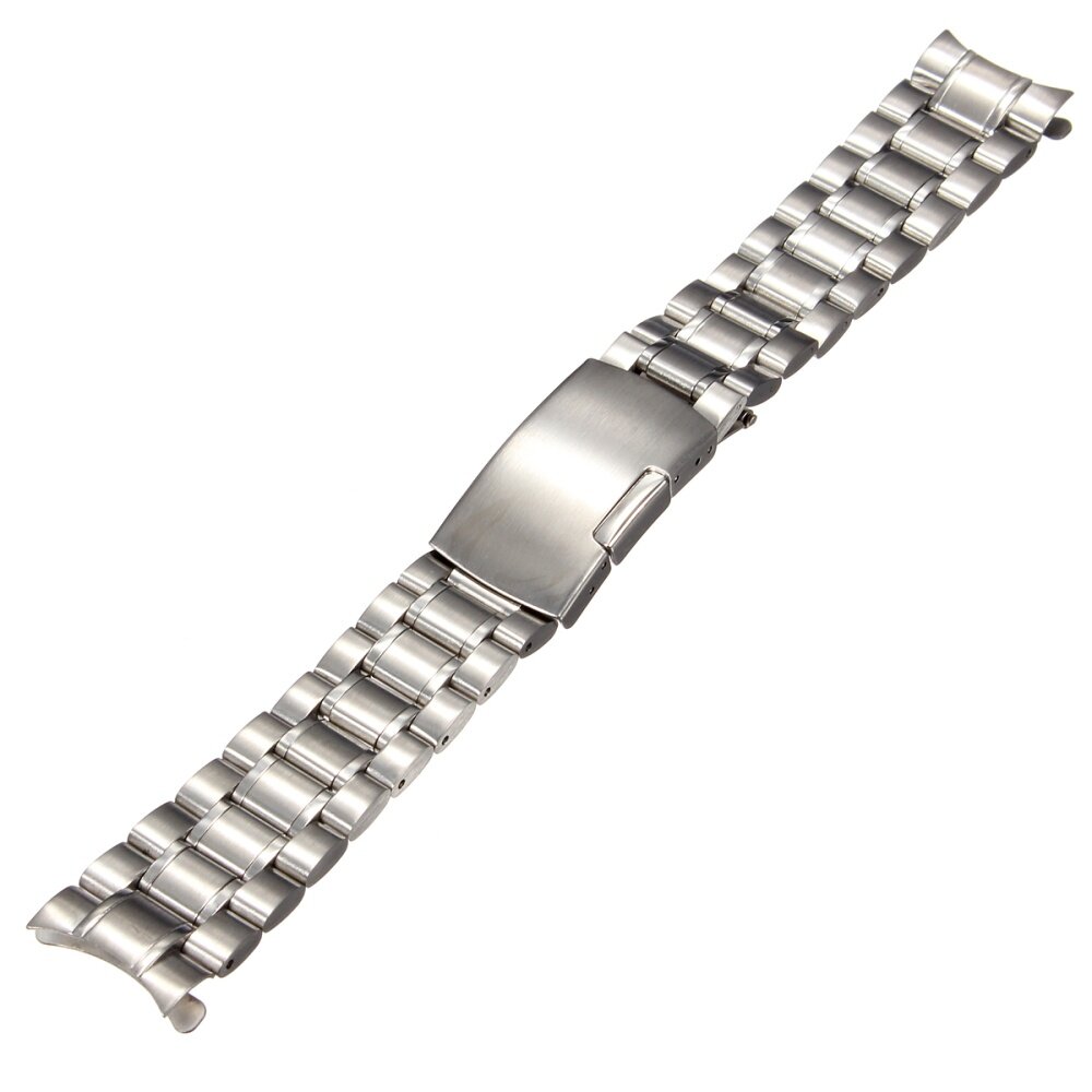 white metal watch strap